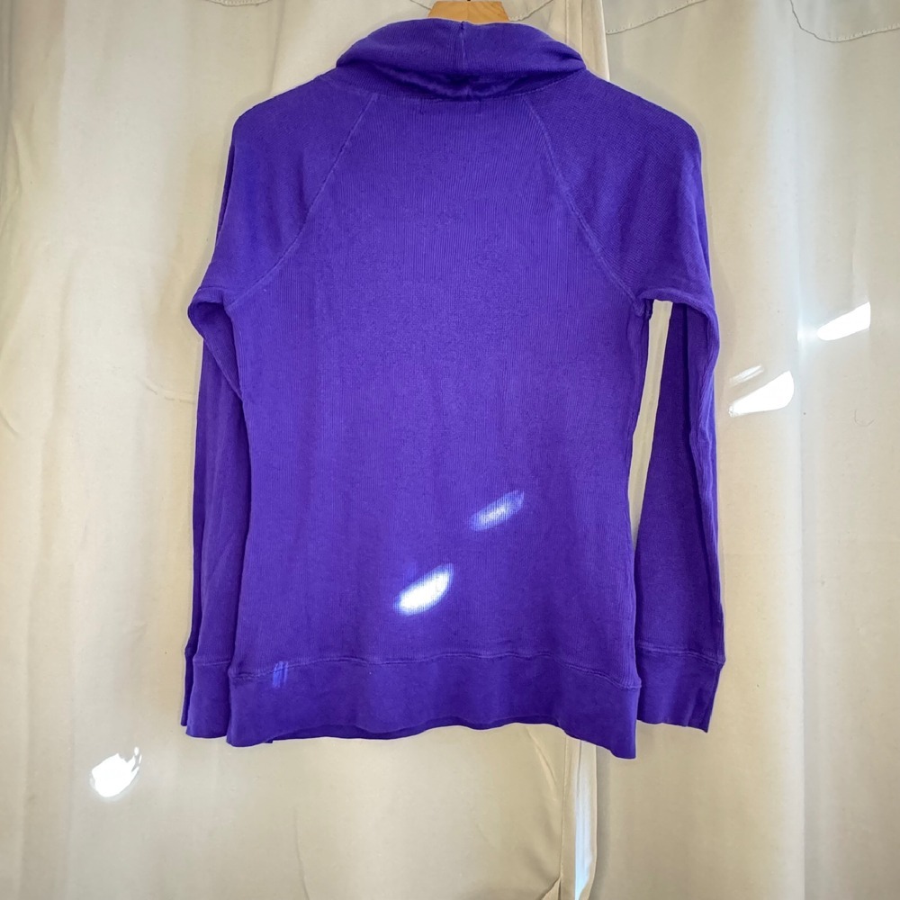 Lauren Ralph Lauren LRL Green Label‎ Neck Pullover Hoodie Purple Long Sleeve Top